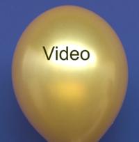 Luftballon Metallic Farbe Gold Video: Luftballon Metallic Gold